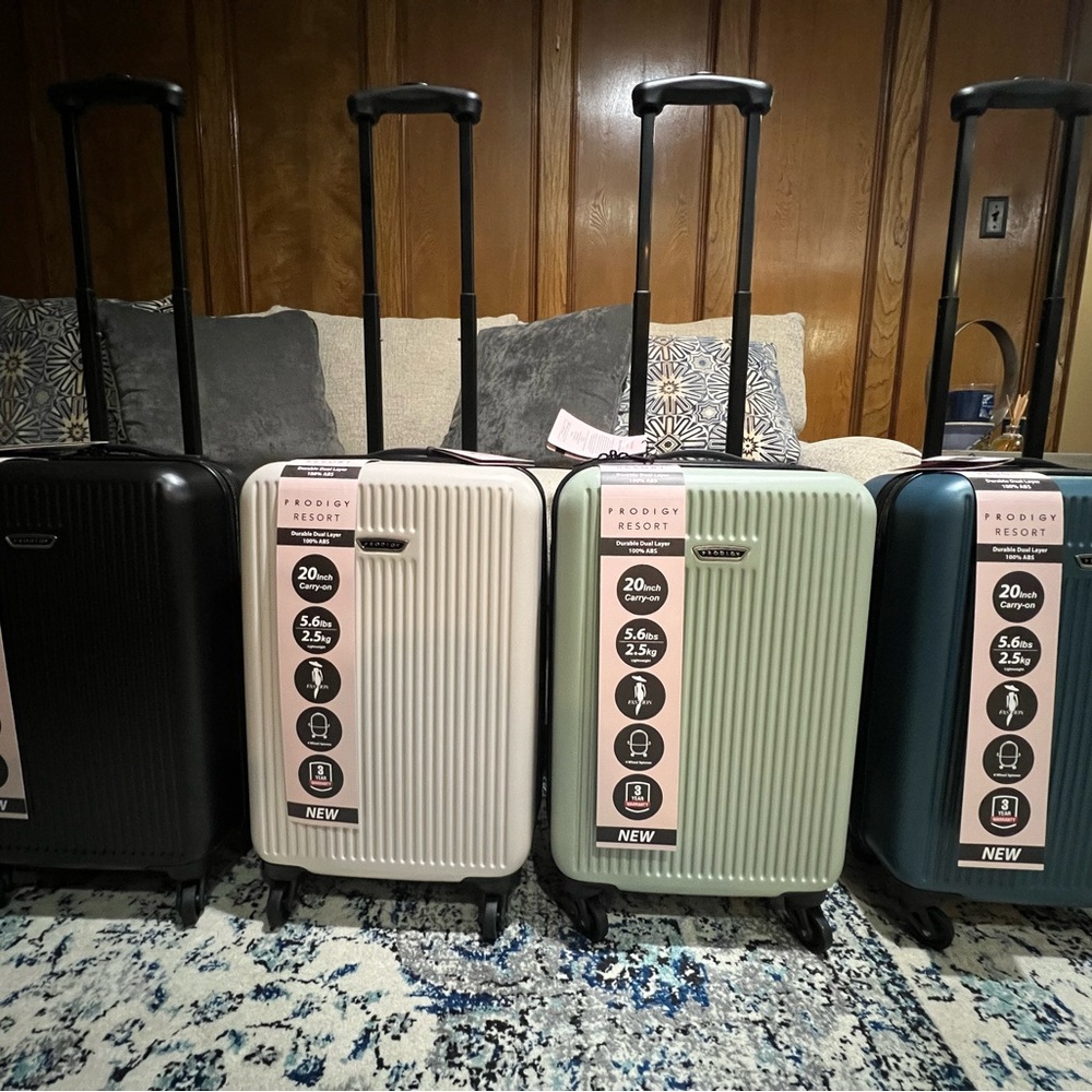 Prodigy Resort Luggage  - Black, Cream, Green, Blue